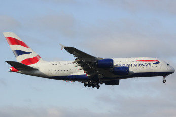 Картинка airbus+a380 авиация пассажирские+самолёты полет небо самолет