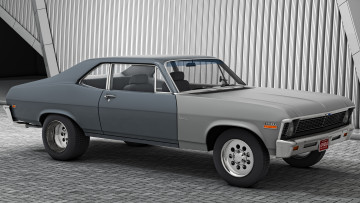 Картинка автомобили 3д chevrolet 1969