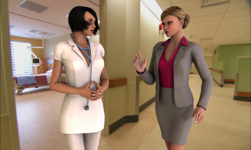 Картинка of+terror+red 3д+графика fantasy+ фантазия девушки беседа