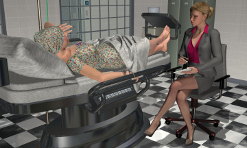 Картинка of+terror+red 3д+графика fantasy+ фантазия больница девушка