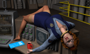 Картинка uniform+in+risk 3д+графика fantasy+ фантазия девушка