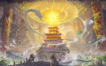 Картинка alex+lei+sheng фэнтези замки призраки дворец alex lei sheng дракон