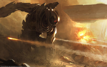 Картинка andree+wallin фэнтези роботы +киборги +механизмы andree wallin робот киборг взрыв