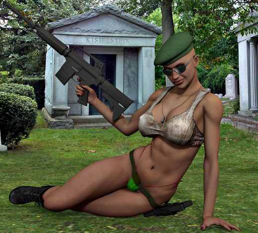 Обои картинки фото 3д графика, fantasy , фантазия, оружие, девушка