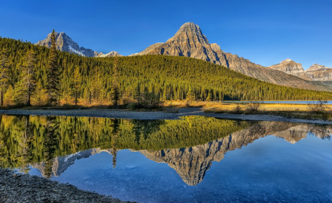 Обои картинки фото природа, реки, озера, река, лес, горы