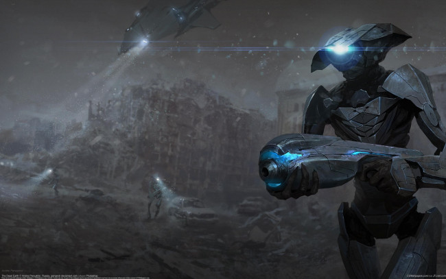 Обои картинки фото andrei pervukhin, фэнтези, роботы,  киборги,  механизмы, andrei, pervukhin, робот, киборг, оружие