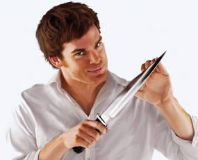 Картинка рисованное кино сериал убийца маньяк michael c hall showtime dexter нож