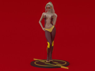 Картинка 3д+графика люди+ people девушка взгляд фон очки