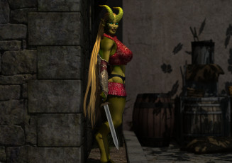 Картинка 3д+графика существа+ creatures кастаника оружие фон