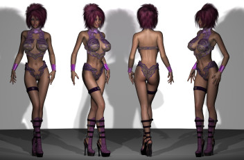 Картинка 3д+графика люди+ people девушки взгляд фон