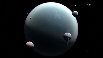 Картинка космос арт планеты вселенная