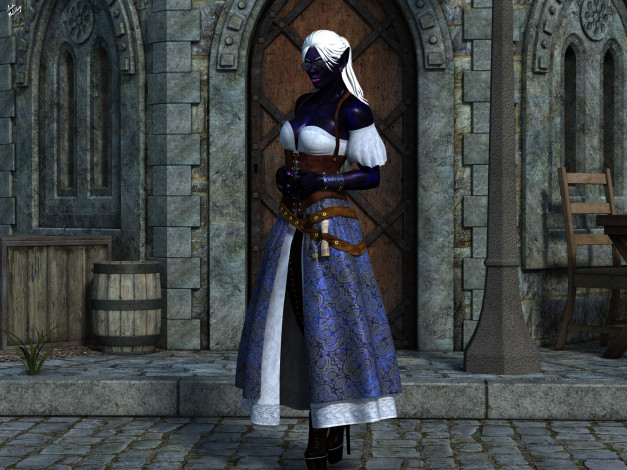 Обои картинки фото 3д графика, эльфы , elves, эльфийка, взгляд, фон