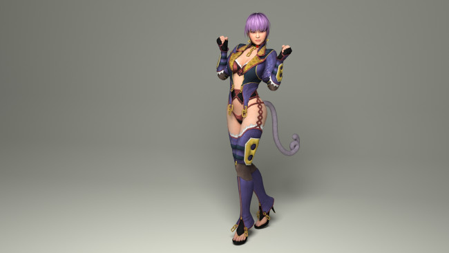 Обои картинки фото 3д графика, аниме , anime, девушка, взгляд, фон, хвостик