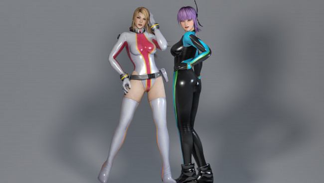 Обои картинки фото 3д графика, аниме , anime, девушки, взгляд, фон, грудь