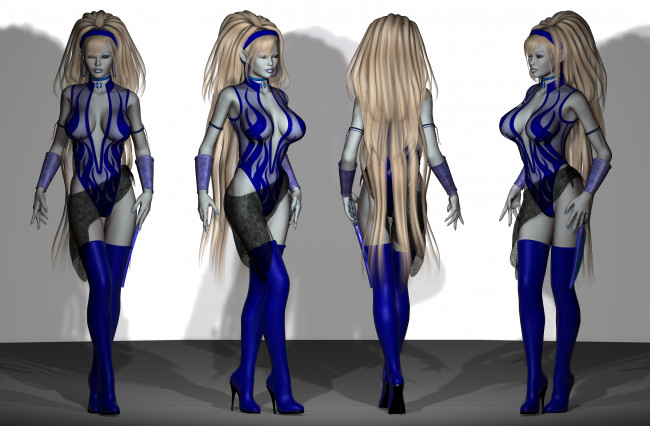 Обои картинки фото 3д графика, эльфы , elves, девушки, взгляд, фон