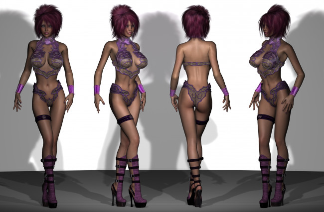 Обои картинки фото 3д графика, люди , people, девушки, взгляд, фон