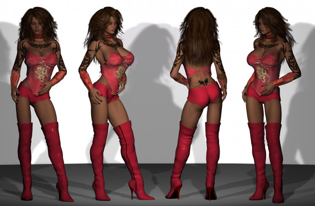 Обои картинки фото 3д графика, люди , people, девушки, взгляд, фон