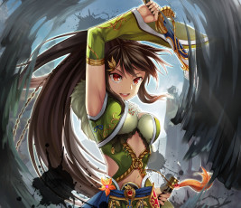 Картинка аниме оружие +техника +технологии меч девушка