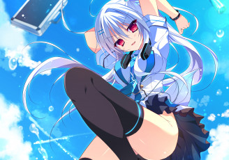 Картинка аниме unknown +другое фон взгляд девушка