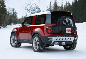 Картинка land-rover+defender+concept+2016 автомобили land-rover defender concept 2016 внедорожник природа красный джип