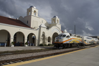 Картинка техника поезда рельсы локомотив состав