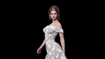 обоя 3д графика, люди , people, фон, взгляд, девушка