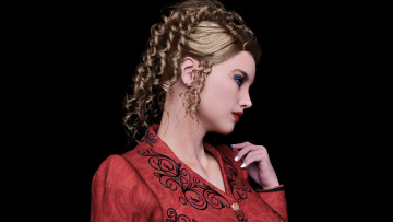 обоя 3д графика, люди , people, взгляд, девушка, фон