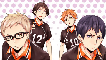 Картинка аниме haikyuu волейбол парни