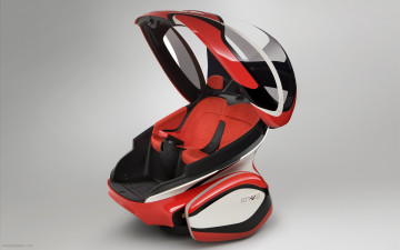 обоя gm en-v concept, автомобили, gm-gmc, car, красный, concept, en-v, gm