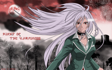 Картинка rosario+++vampire аниме фон девушка взгляд
