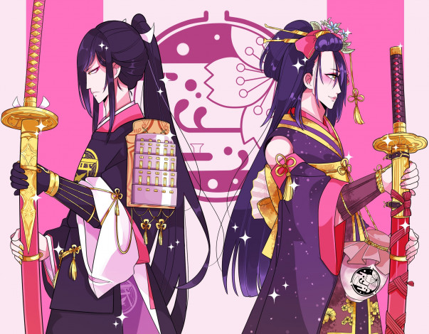 Обои картинки фото аниме, touken ranbu, парни, touken, ranbu