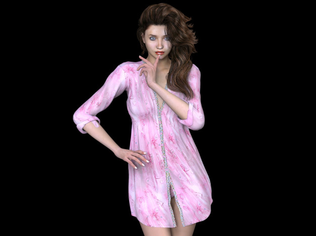 Обои картинки фото 3д графика, люди , people, фон, взгляд, девушка