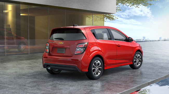 Обои картинки фото автомобили, chevrolet, красная, us-spec, 2017г, sonic, hatchback