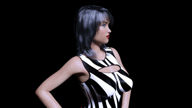 Обои картинки фото 3д графика, люди , people, девушка, фон, взгляд