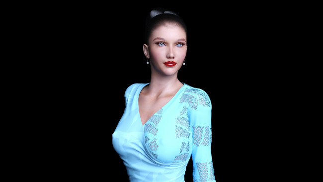 Обои картинки фото 3д графика, люди , people, девушка, фон, взгляд