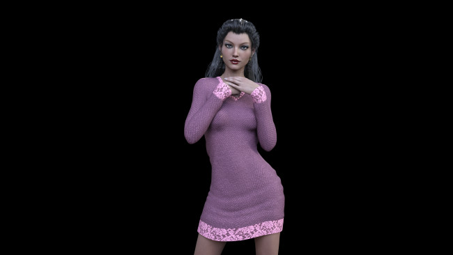 Обои картинки фото 3д графика, люди , people, девушка, взгляд, фон