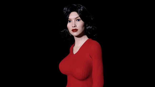 Обои картинки фото 3д графика, люди , people, девушка, взгляд, фон