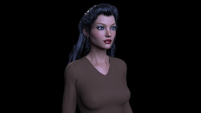 Обои картинки фото 3д графика, люди , people, фон, взгляд, девушка