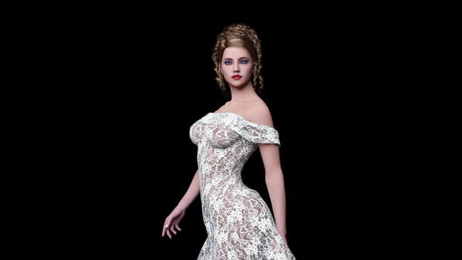 Обои картинки фото 3д графика, люди , people, фон, взгляд, девушка