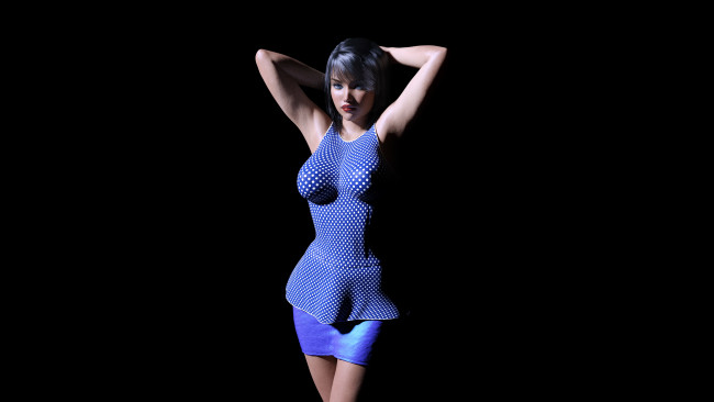 Обои картинки фото 3д графика, люди , people, фон, взгляд, девушка