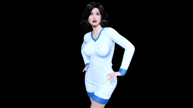 Обои картинки фото 3д графика, люди , people, взгляд, девушка, фон