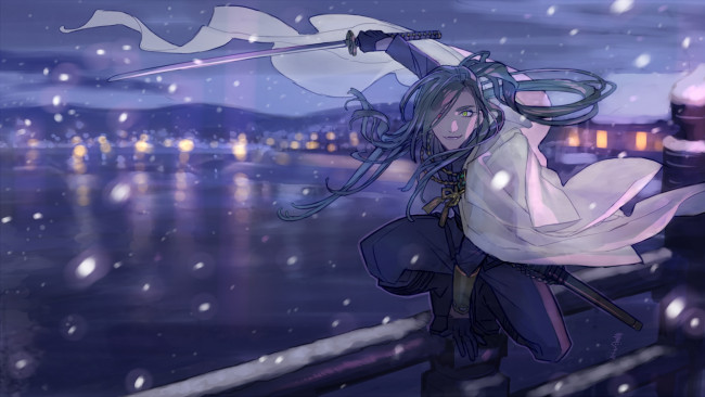 Обои картинки фото аниме, touken ranbu, парень, touken, ranbu