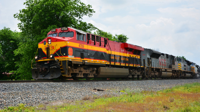 Обои картинки фото техника, поезда, рельсы, локомотив, состав