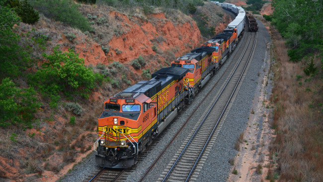 Обои картинки фото техника, поезда, рельсы, локомотив, состав