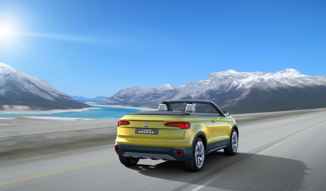 Обои картинки фото автомобили, volkswagen, t-cross, breeze, concept, 2016г