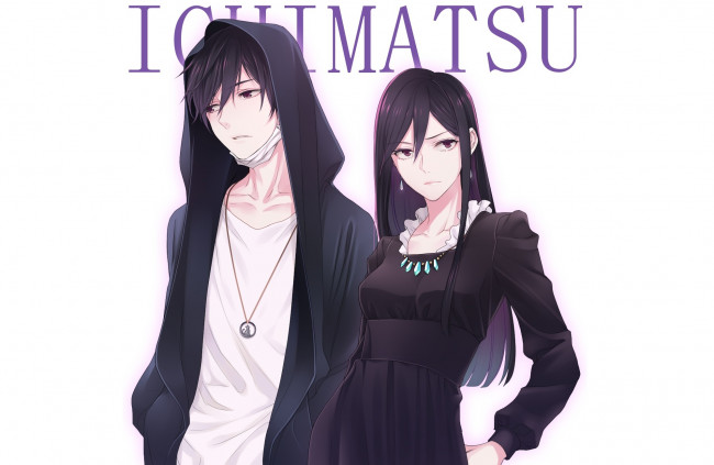 Обои картинки фото аниме, osomatsu-san, девушка, парень