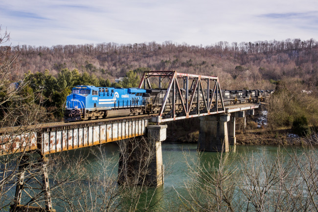Обои картинки фото техника, поезда, рельсы, локомотив, состав