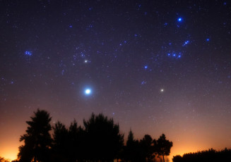 Картинка природа восходы закаты звёзды утро рассвет созвездия небо