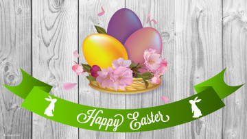 Картинка праздничные пасха яйца цветы