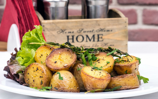 Обои картинки фото еда, картофель, запеченный